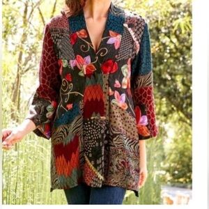 Vibrant Floral Patchwork Women's Tunic